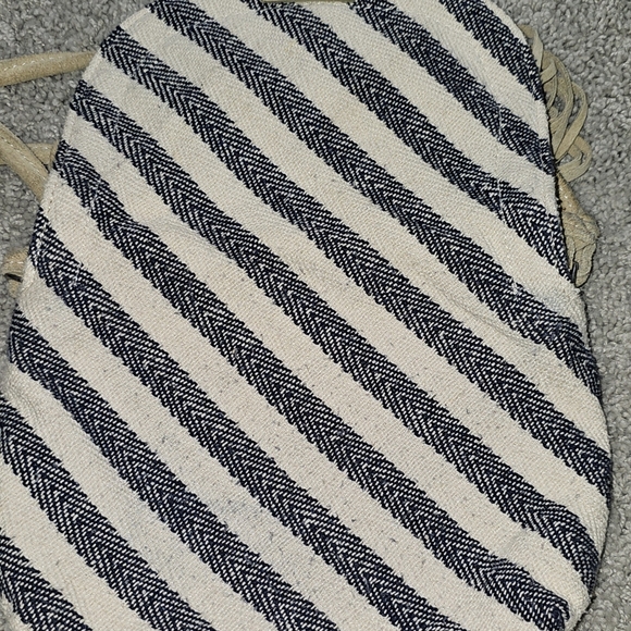 TOMS Navy Cream Riviera Stripe Mix with suede strap and tassel - Picture 7 of 7